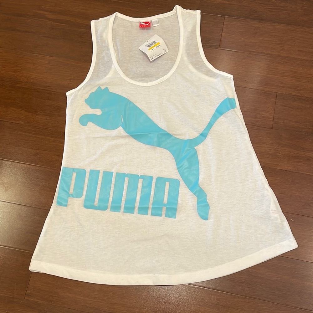 Puma Sport Lifestyle white aqua splash swing tank